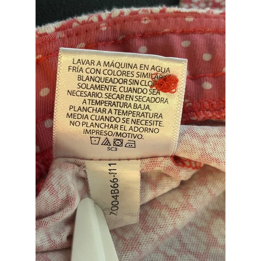 Faded Glory Womens Red Floral Organic Cotton Pajama Pants L 12-14 1568 - Picture 7 of 11